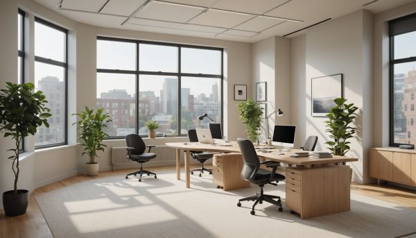 L'agencement du bureau favorise grandement la sérénité